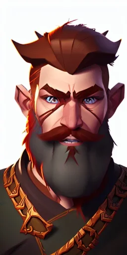 Dungeons and dragons character, warrior dwarf male, friendly face, high detail, High definition, ginger braided beard