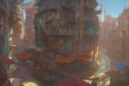 Cats+colorful Italian town on seA+bologna+genoa street+Italian medieval town++alphonse mucha, greg rutkowski,matte painting, cryengine, hyper detailed, felix kelly, fantasy art, seb mckinnon