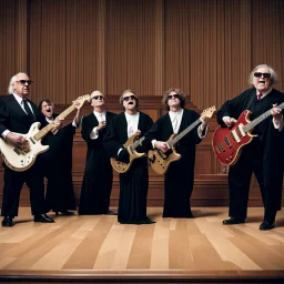 Members of the Supreme Court performing as a rock band