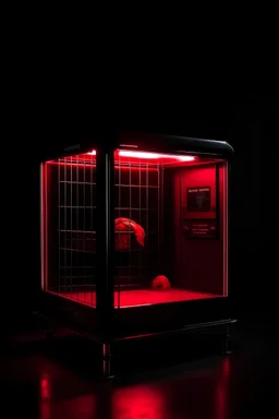 red incubator in dark room that make you change