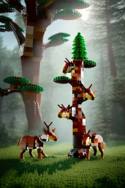 lego tree forest animals children