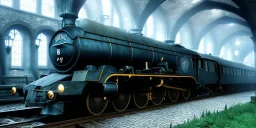 harry potter Gameplay, Homeless, deep colours, dark train station background , great pose,magnificent, majestic, highly intricate, Realistic photography, incredibly detailed, ultra high resolution, 8k, complex 3d render, cinema 4d.