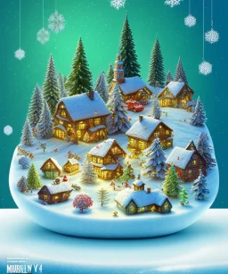 Cute tiny world Christmas diorama