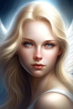 bellissimo viso angelico capelli biondi fantasy