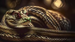 burmese python and dragon, intricately detailed faces, long shot, professional photography, a breathtaking background, natural environment, cinematic side light, shot on DSLR 64 megapixels sharp focus, canon lens, realistic, concept art, 16k resolution