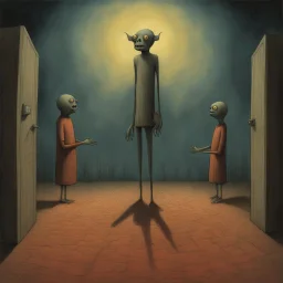 Style by Pawel Kuczynski and Squeak Carnwath and Zdzislaw Beksinski, dramatic 70s nightmare ultra sinister tv cartoon, unholy infestation, symbolic expression