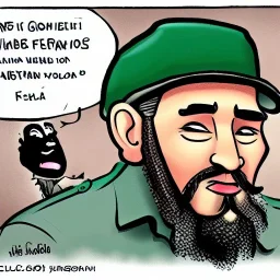 Fidel Castro estilo dibujo anime