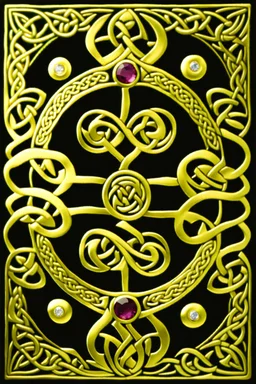 Celtic art in pure gold and precious gem stones