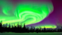 northern lights over alaska