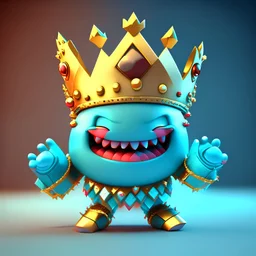 King cyber cheerful 3D cute