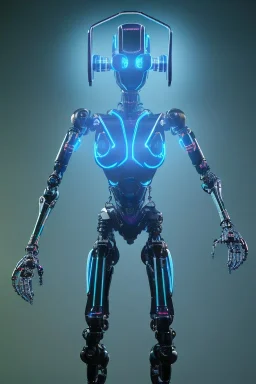 cybernetic robot, 3d ambient,3d depth, neon light,incredible, realistic, incrate detail, unreal engine