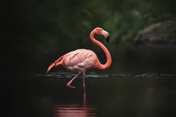 A hyper-realistic ,flamingo, Photo Real, HOF, full size, practicality,manufacturability,performance, (((realism, realistic, realphoto, photography, portrait, realistic, elegant, charming, apocalyptic environment, professional photographer, captured with professional DSLR camera, trending on Artstation, 64k, ultra detailed, ultra accurate detailed, bokeh lighting, surrealism, Thomas Kinkade