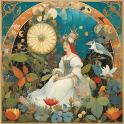 Le Jardin des délices (The Garden of Earthly Delights) Peinture de Mil Mascaras et Alphonse Mucha