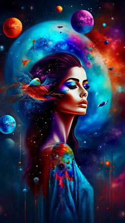 I m only a beautiful woman with soul among the planets