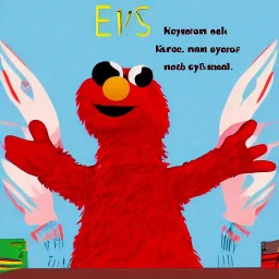 Elmo's World in the style of Soviet propaganda
