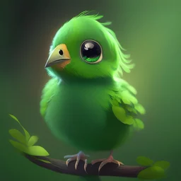 A cute green bird, avatar