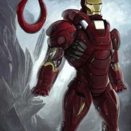 hybrid of Iron Man and Godzilla and xenomorph