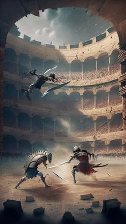 battle inside a coliseum