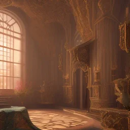 The magic king standing in his palace, mysterious, soft lighting, unreal engine 5 volumetric lighting, intricate details, realistic style, 8k resolution