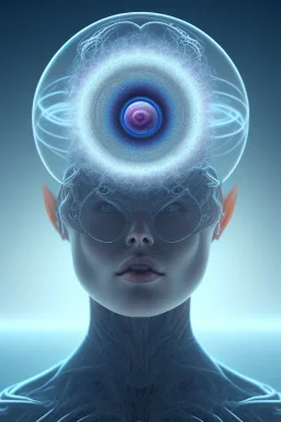 portrait full human body, meditation, third eye, universe, fourth dimension, fractal, realistic, 8k, high quality, extreme detail, symmetrical,