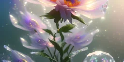 crystal subtle flower in a galactic ambiance beautiful fairy, transparent, delicate colors, in the foreground, full of details, smooth，soft light atmosphere, light effect，vaporwave colorful, concept art, smooth, extremely sharp detail, finely tuned detail, ultra high definition, 8 k, unreal engine 5, ultra sharp focus