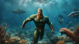 hyperrealistic 4k, seas from the movie aquaman, a lot of plots, and creature, sea animal, underwater