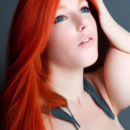 Redhead with blonde