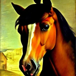 portrait of a horse by Diego Velázquez style