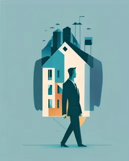 hero image for real estate company minimalist illustration