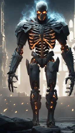 Skeleton batman X Humantorch with ice powers in dark souls , cinematic, 4k, epic Steven Spielberg movie still, sharp focus, emitting diodes, smoke, artillery, sparks, racks, system unit, motherboard, by pascal blanche rutkowski repin artstation hyperrealism painting concept art of detailed character design matte painting, 4 k resolution blade runner