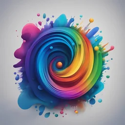 create an interesting blue note with color rainbow and colour backgrounds