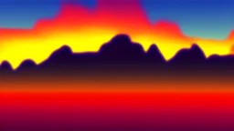 background=(mountains, alberta, forest fires, burning), time=(sunset), style=(vaporwave), effect=(smoke, plumes)