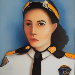 Police girl portrait