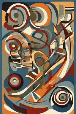 Abstract design in the style of Wassily Kandin...