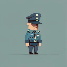 minimalistic character. policeman