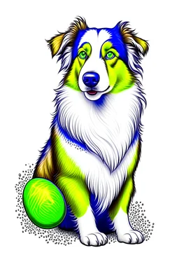 fantasy football logo with australian shepherd