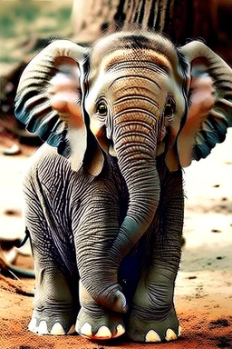 Cute baby elephant