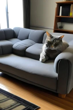 couch shaped like a cat