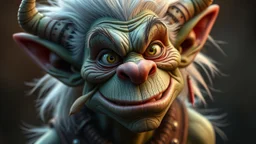 Create a photorealistic troll portrait