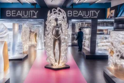 the sculpture is unusual in the form of light