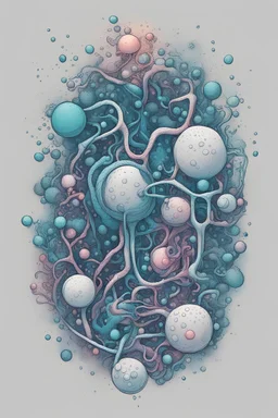 print T-shirts for the laboratory of molecular biology of MIPT, which deals with structural biology. be sure to depict proteins: membrane, fluorescent. use the doodle technique