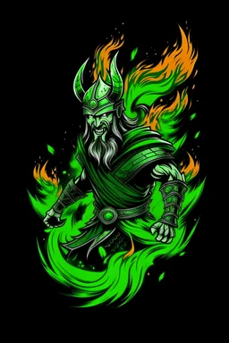 viking green flames