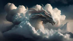 dragon in a big cloud