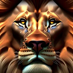 Lion, closeup cute and adorable, cute big circular reflective eyes, Pixar studio movie style, unreal engine cinematic smooth, intricate detail, cinematic