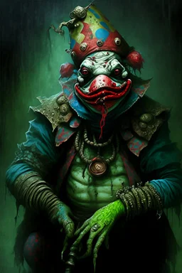 Frogman cultist of a clown god