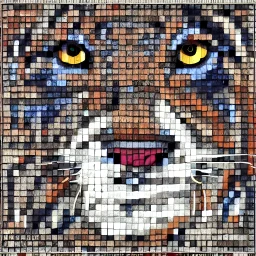 Random animal mosaic art