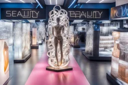 the sculpture is unusual in the form of light