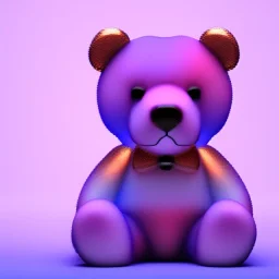 transparent multicolor crystal bear