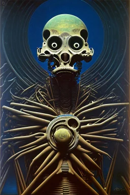 An emaciated figure prowls in a dark room Max Ernst