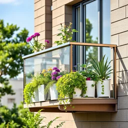 modern balcony planter support